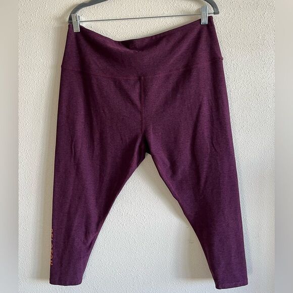 Beyond Yoga x Peloton - Purple Burgundy Spacedye MidiLeggings - Size 3x - Picture 4 of 11